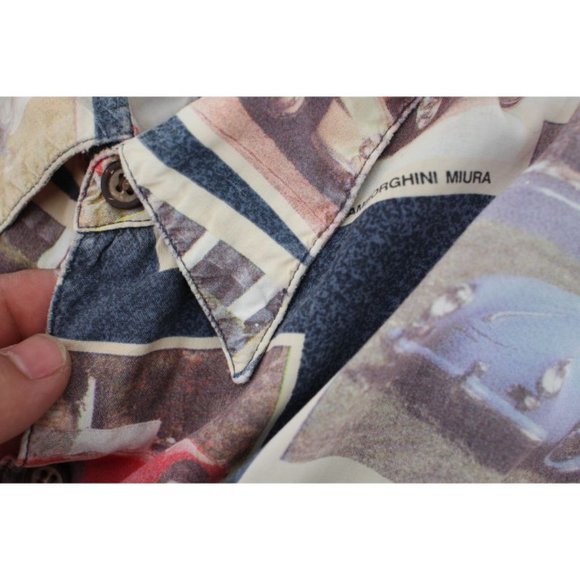 Vintage Reyn spooner Mens XL car print hawaiian shirt Ferrari lamborghini jaguar - Picture 7 of 10